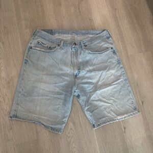 Wrangler Men's Faded Blue Jean Shorts 0152